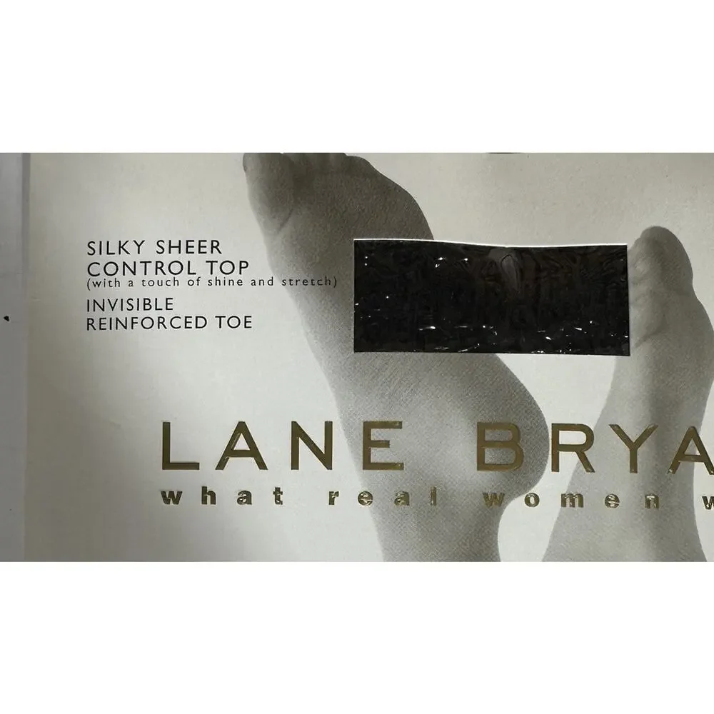 Lane Bryant Silky Sheer Control Top Pantyhose Lot of 4 Black Beige Off White C/D